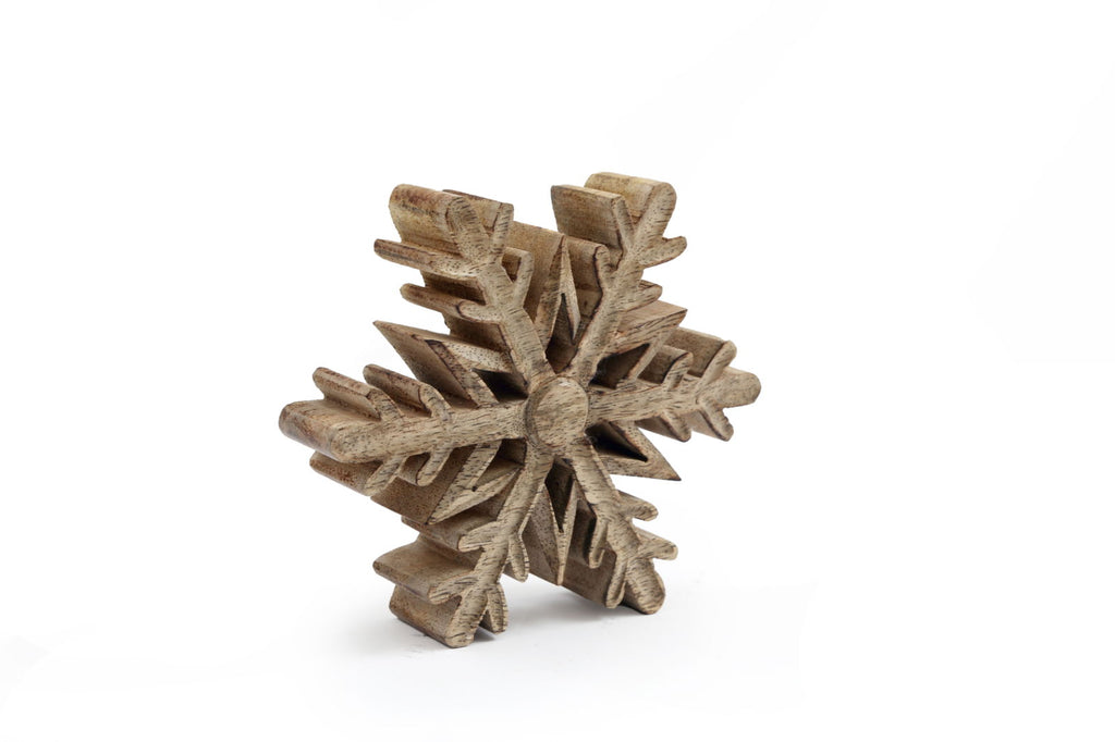 Wooden Snowflake Decoration Small Geko Products