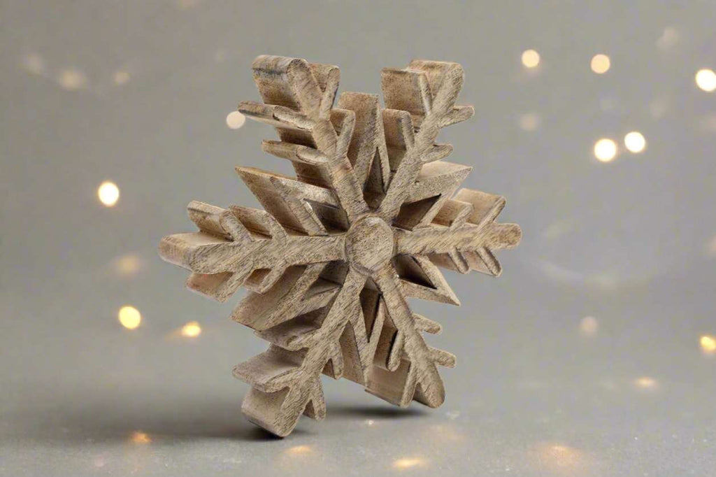 Wooden Snowflake Decoration Geko Products