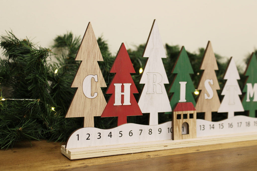 Wooden Christmas Tree Advent Geko Products