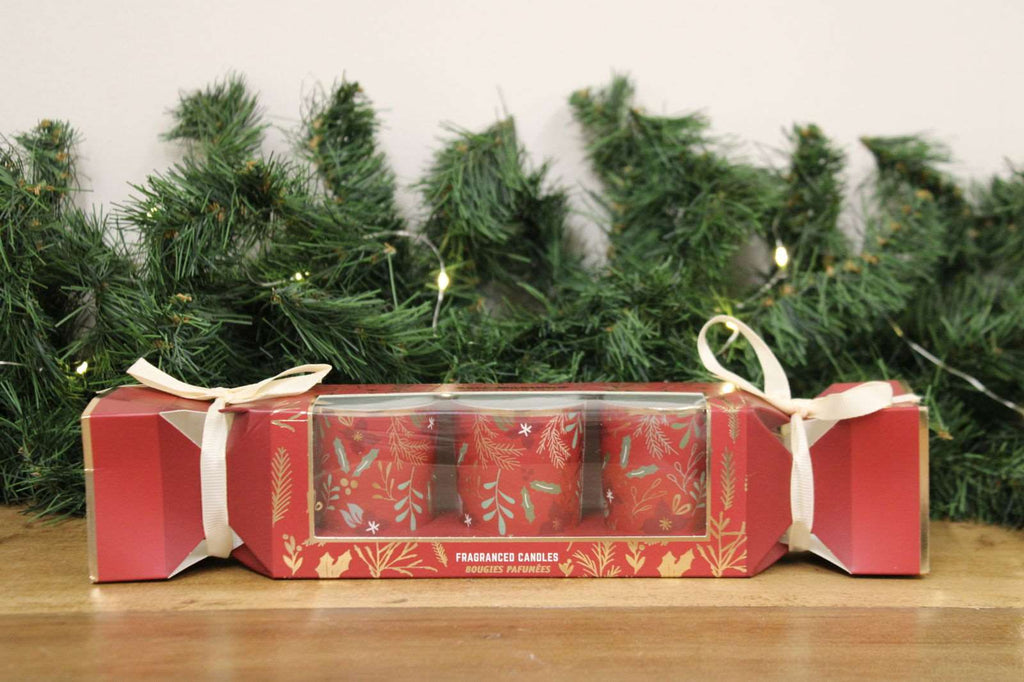 Cracker Gift-box with Winter Berry Candle-pots Geko Products