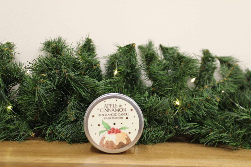 Christmas Pudding Candle in Tin Geko Products