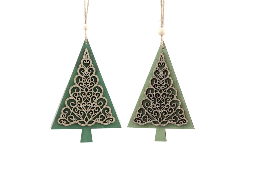 Pair of Hanging Tree Decorations Geko Products