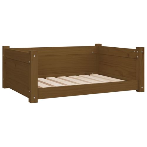 vidaXL Dog Bed Wax Brown 95.5x65.5x28 cm Solid Wood Pine vidaXL