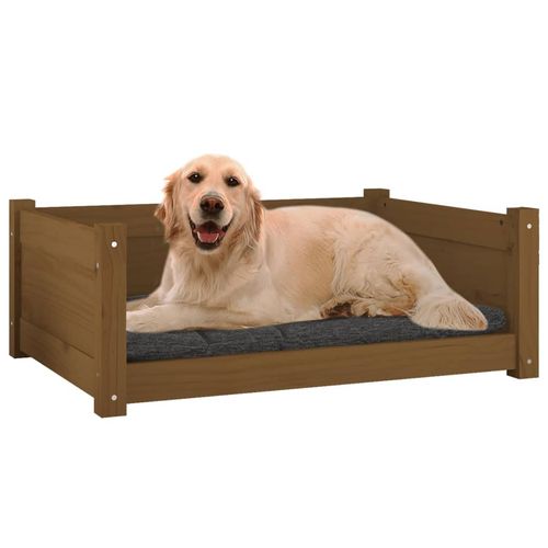 vidaXL Dog Bed Wax Brown 95.5x65.5x28 cm Solid Wood Pine vidaXL