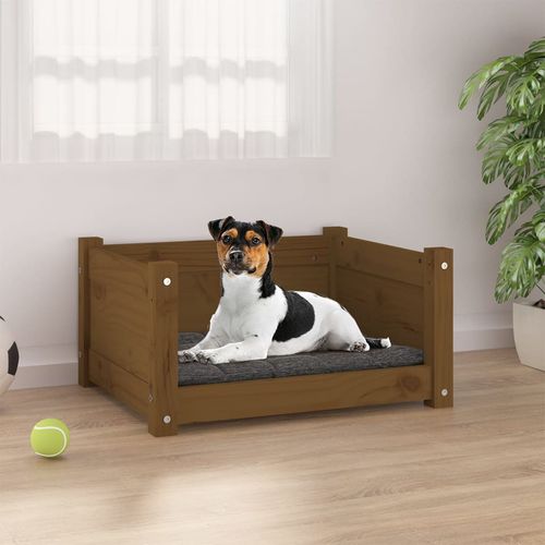 vidaXL Dog Bed Wax Brown 95.5x65.5x28 cm Solid Wood Pine honey brown 55.5 x 45.5 x 28 cm vidaXL