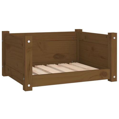 vidaXL Dog Bed Wax Brown 95.5x65.5x28 cm Solid Wood Pine vidaXL