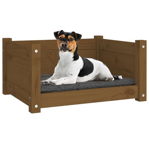 vidaXL Dog Bed Wax Brown 95.5x65.5x28 cm Solid Wood Pine vidaXL