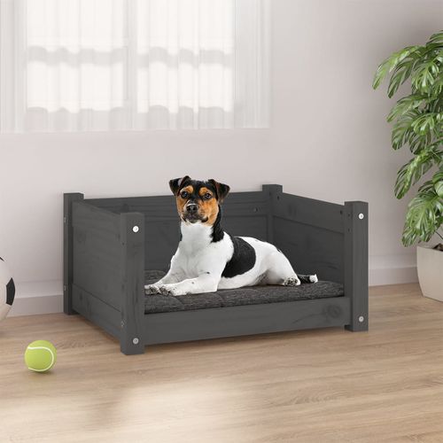 vidaXL Dog Bed Wax Brown 95.5x65.5x28 cm Solid Wood Pine grey 55.5 x 45.5 x 28 cm vidaXL
