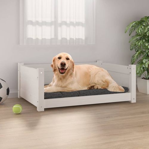 vidaXL Dog Bed Wax Brown 95.5x65.5x28 cm Solid Wood Pine white 75.5 x 55.5 x 28 cm vidaXL