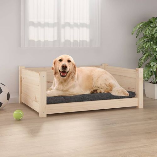 vidaXL Dog Bed Wax Brown 95.5x65.5x28 cm Solid Wood Pine brown 75.5 x 55.5 x 28 cm vidaXL