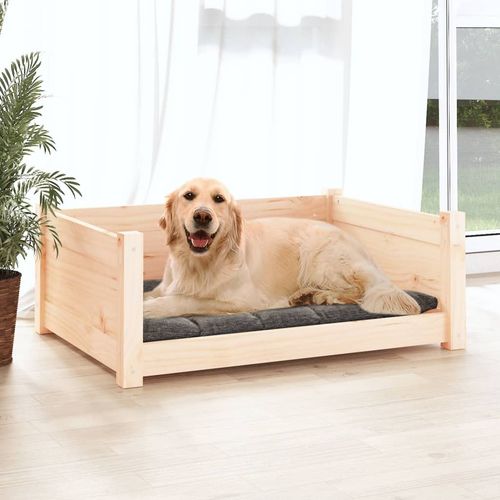 vidaXL Dog Bed Wax Brown 95.5x65.5x28 cm Solid Wood Pine vidaXL