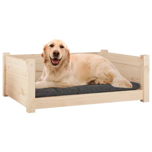 vidaXL Dog Bed Wax Brown 95.5x65.5x28 cm Solid Wood Pine vidaXL
