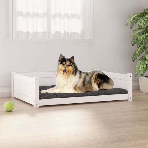 vidaXL Dog Bed Wax Brown 95.5x65.5x28 cm Solid Wood Pine white 95. 5 x 65.5 x 28 cm vidaXL