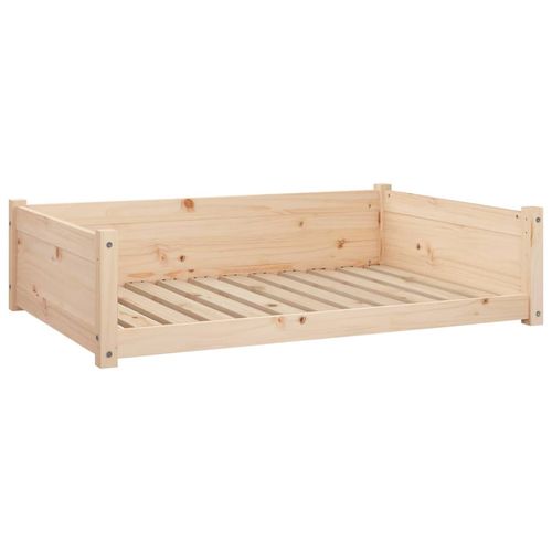 vidaXL Dog Bed Wax Brown 95.5x65.5x28 cm Solid Wood Pine vidaXL