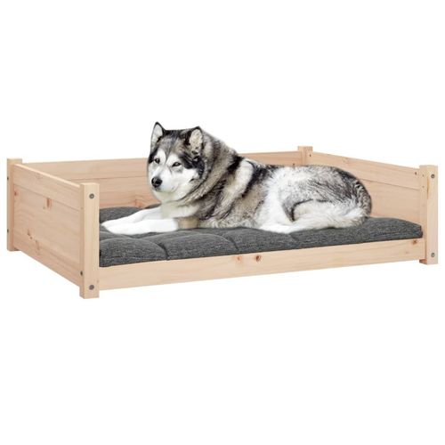 vidaXL Dog Bed Wax Brown 95.5x65.5x28 cm Solid Wood Pine vidaXL