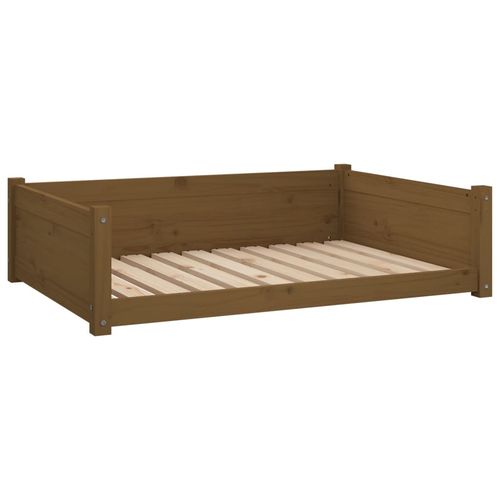 vidaXL Dog Bed Wax Brown 95.5x65.5x28 cm Solid Wood Pine vidaXL