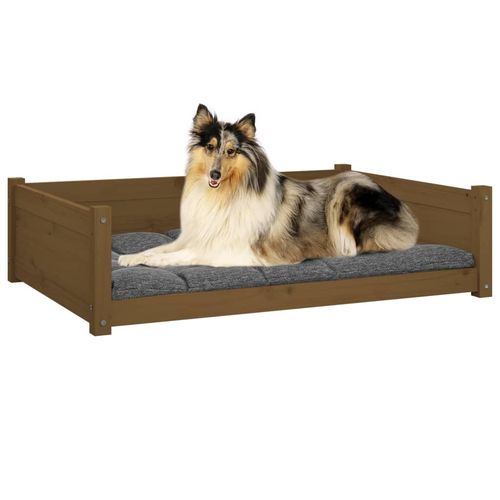 vidaXL Dog Bed Wax Brown 95.5x65.5x28 cm Solid Wood Pine vidaXL