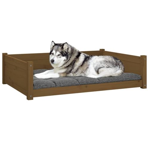 vidaXL Dog Bed Wax Brown 95.5x65.5x28 cm Solid Wood Pine vidaXL