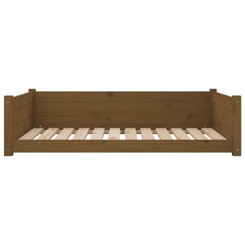 vidaXL Dog Bed Wax Brown 95.5x65.5x28 cm Solid Wood Pine vidaXL