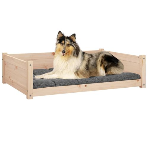 vidaXL Dog Bed Wax Brown 95.5x65.5x28 cm Solid Wood Pine vidaXL