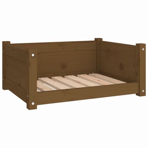 vidaXL Dog Bed Wax Brown 95.5x65.5x28 cm Solid Wood Pine vidaXL