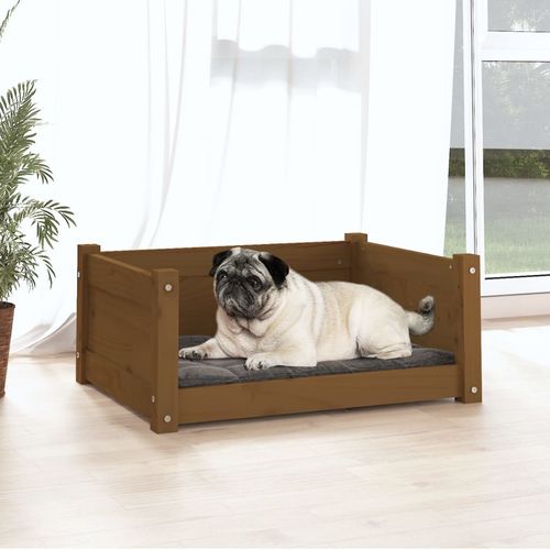 vidaXL Dog Bed Wax Brown 95.5x65.5x28 cm Solid Wood Pine vidaXL