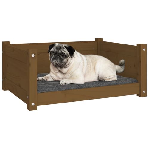 vidaXL Dog Bed Wax Brown 95.5x65.5x28 cm Solid Wood Pine vidaXL