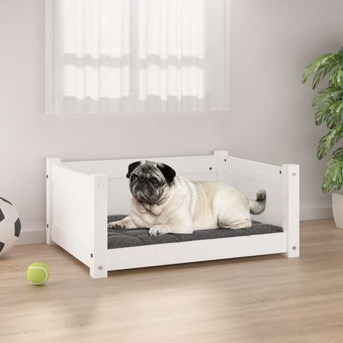 vidaXL Dog Bed Wax Brown 95.5x65.5x28 cm Solid Wood Pine white 65.5 x 50.5 x 28 cm vidaXL