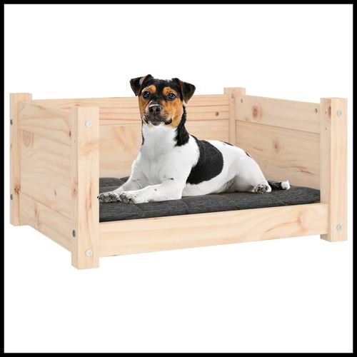 vidaXL Dog Bed Wax Brown 95.5x65.5x28 cm Solid Wood Pine vidaXL