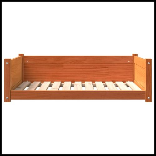 vidaXL Dog Bed Wax Brown 95.5x65.5x28 cm Solid Wood Pine vidaXL