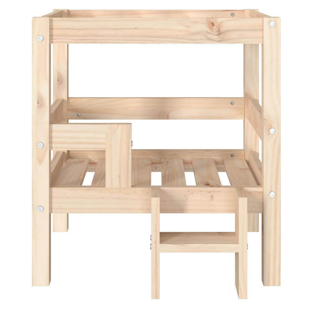 vidaXL Dog Bed 55.5x53.5x60 cm Solid Wood Pine vidaXL