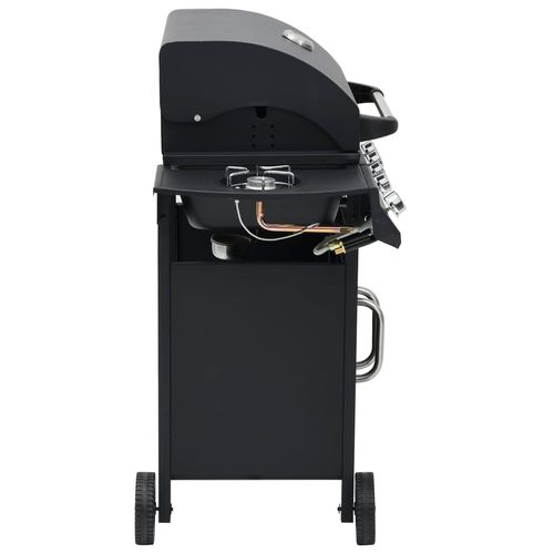 vidaXL Gas Barbecue Grill 4+1 Cooking Zone Black Steel vidaXL