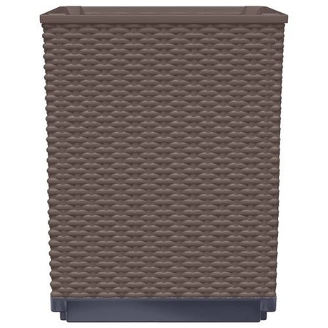 vidaXL Garden Planters 2 pcs Dark Grey 30x30x37 cm Polypropylene vidaXL