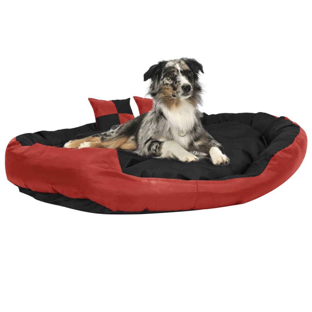 vidaXL Reversible & Washable Dog Cushion Grey and Black 65x50x20 cm red and black 150 x 120 x 25 cm vidaXL