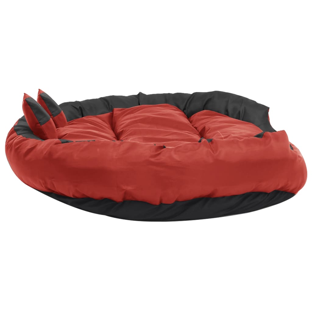 vidaXL Reversible & Washable Dog Cushion Grey and Black 65x50x20 cm vidaXL