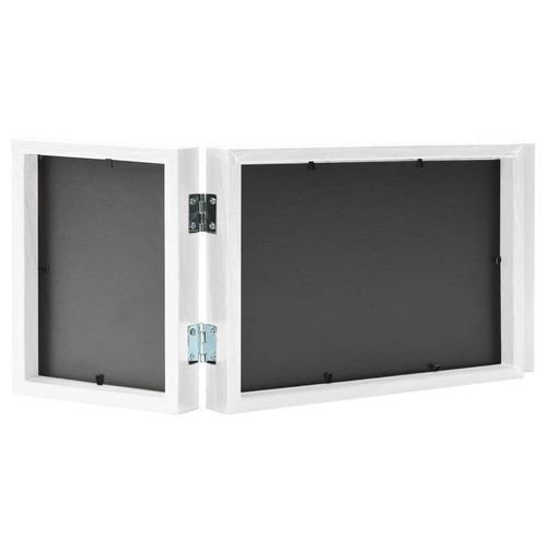 vidaXL Trifold Photo Frame Collage Light Brown 22x15 cm+2x vidaXL