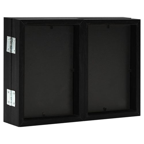vidaXL Trifold Photo Frame Collage Light Brown 22x15 cm+2x vidaXL