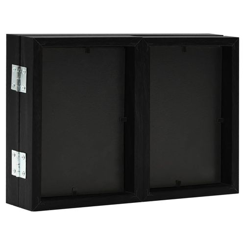 vidaXL Trifold Photo Frame Collage Light Brown 22x15 cm+2x vidaXL