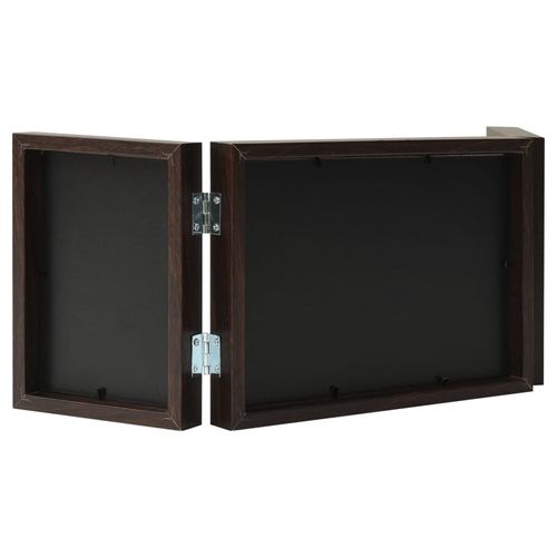 vidaXL Trifold Photo Frame Collage Light Brown 22x15 cm+2x vidaXL