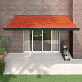 vidaXL Manual Retractable Awning Burgundy 300x250 cm orange and black 400 x 300 cm vidaXL