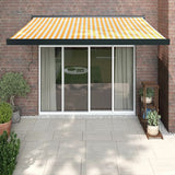 vidaXL Manual Retractable Awning Burgundy 300x250 cm yellow and black 350 x 250 cm vidaXL