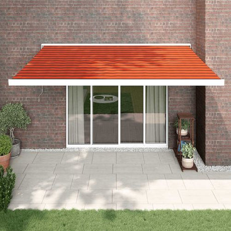vidaXL Manual Retractable Awning Burgundy 300x250 cm orange and brown 400 x 300 cm vidaXL