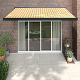 vidaXL Manual Retractable Awning Burgundy 300x250 cm yellow and black 300 x 250 cm vidaXL