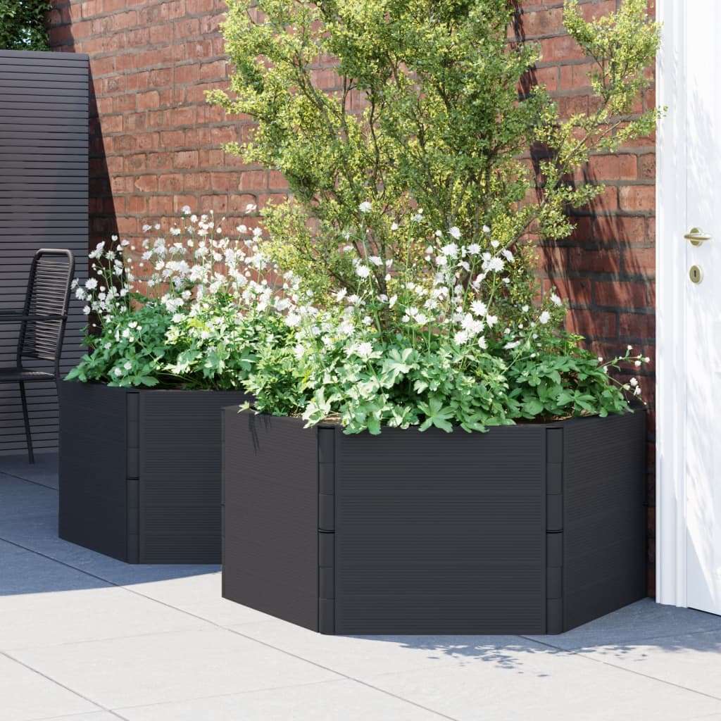 vidaXL Garden Planters 2 pcs Anthracite vidaXL