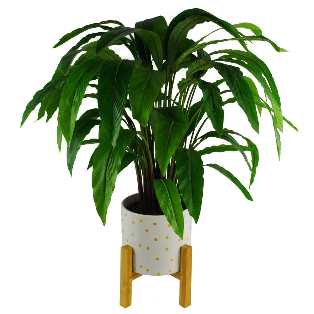 Artificial Plants Ceramic Planters Displays Home Decor Leaf Design Leaf