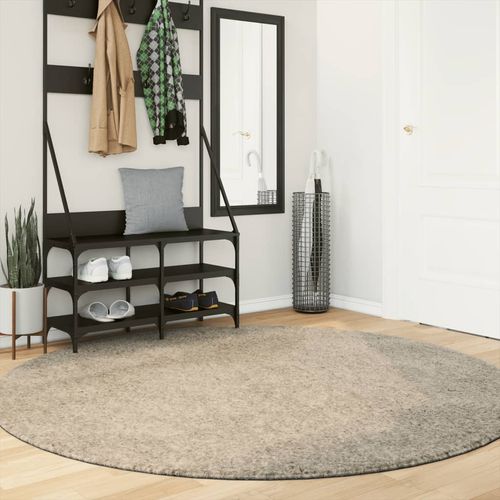 vidaXL Rug ISTAN High Pile Shiny Look Anthracite 80x150 cm beige Ø 200 cm vidaXL