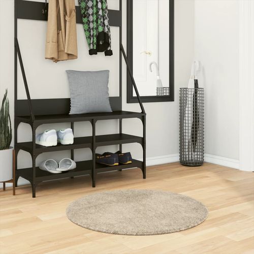 vidaXL Rug ISTAN High Pile Shiny Look Anthracite 80x150 cm beige Ø 80 cm vidaXL
