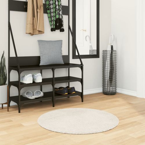 vidaXL Rug ISTAN High Pile Shiny Look Anthracite 80x150 cm cream Ø 80 cm vidaXL