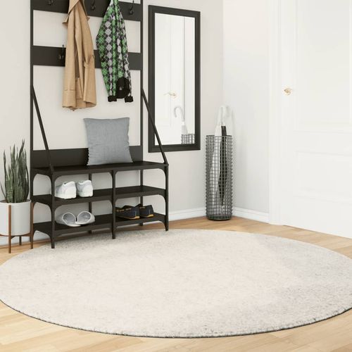 vidaXL Rug ISTAN High Pile Shiny Look Anthracite 80x150 cm cream Ø 200 cm vidaXL