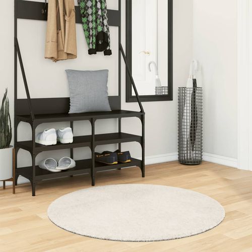 vidaXL Rug ISTAN High Pile Shiny Look Anthracite 80x150 cm cream Ø 100 cm vidaXL